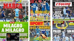 Portadas de los medios tras Manchester City vs. Real Madrid.