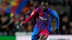 Dembélé en juego con Barcelona.