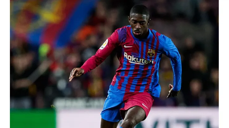 Dembélé en juego con Barcelona.