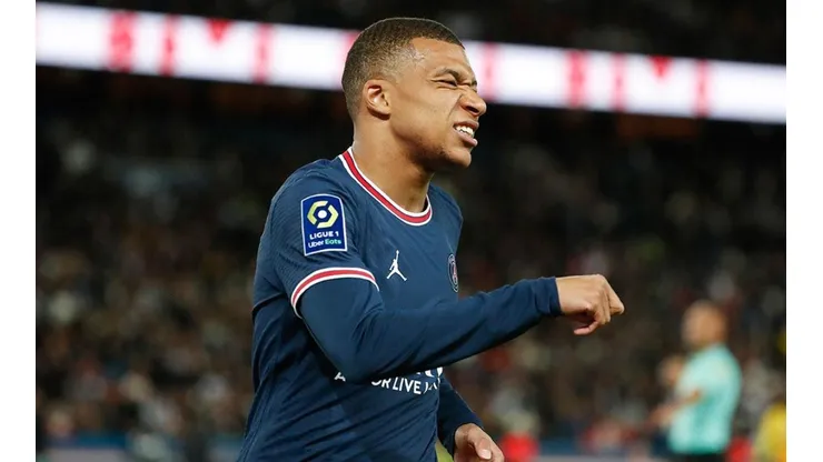 Kylian Mbappé en partido de la Ligue 1.