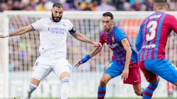 Karim Benzema ante Sergio Busquets.