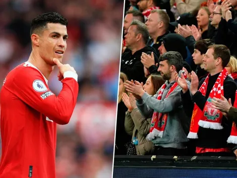 El emotivo homenaje de Anfield Road a CR7 en el séptimo minuto de partido