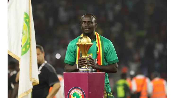 Sadio Mané en la consagración de Senegal.