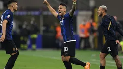 Lautaro Martínez en festejo de gol.