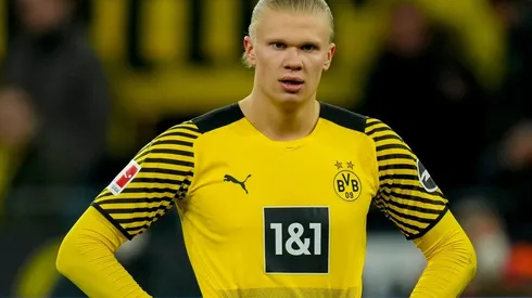 Erling Haaland en un encuentro con Borussia Dortmund.