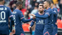 Festejo de gol de PSG.