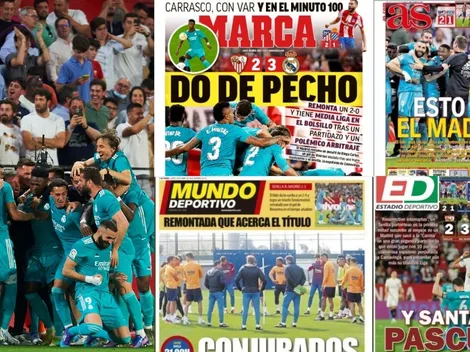 Las portadas de los medios tras la enésima remontada del Real Madrid