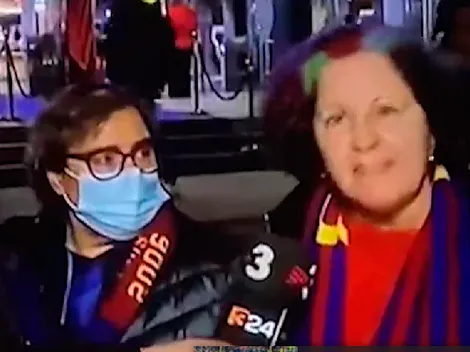 Mujer fue a alentar a Barcelona al Camp Nou y un hincha alemán le vomitó encima
