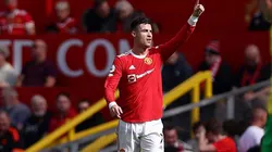 CR7 en festejo de gol con Manchester United.