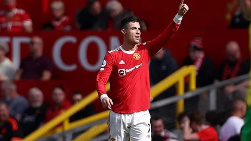 CR7 en festejo de gol con Manchester United.