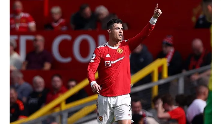 CR7 en festejo de gol con Manchester United.