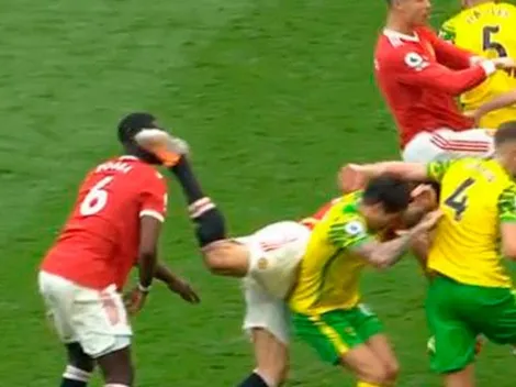 Error 2x1: Harry Maguire pateó la cabeza de Pogba y cabeceó las nalgas de Ronaldo