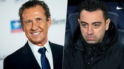 Jorge Valdano le salió al cruce a Xavi Hernández.
