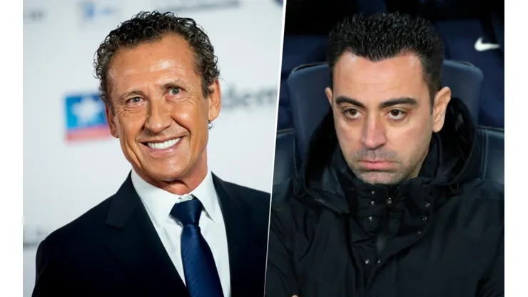 Jorge Valdano le salió al cruce a Xavi Hernández.