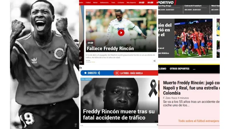Homenajes de los medios europeos a Freddy Rincón.