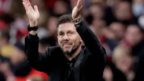 Simeone en acción durante el encuentro.