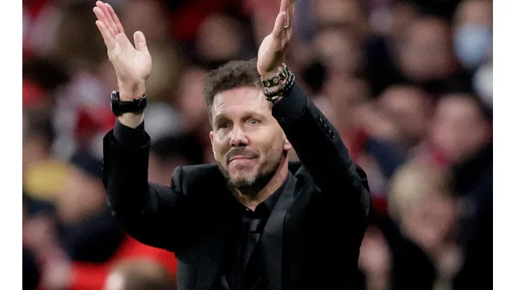 Simeone en acción durante el encuentro.
