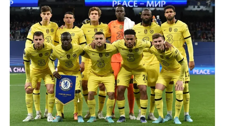 Jugadores del Chelsea ante Real Madrid.