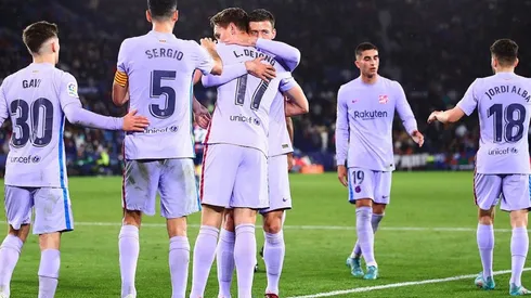 Barcelona en festejo por Liga.