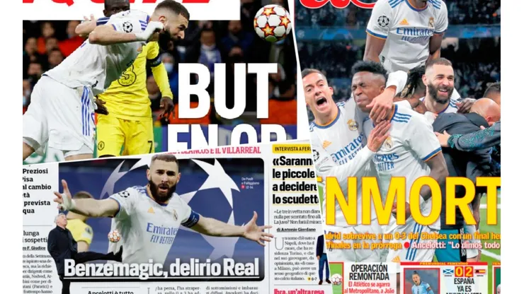 Portadas de Europa sobre el triunfo de Real Madrid