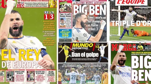 Las portadas de los medios tras la victoria del Real Madrid ante Chelsea.