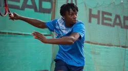 Michael Kouame, en un entrenamiento