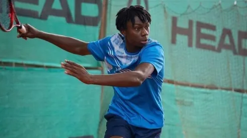 Michael Kouame, en un entrenamiento