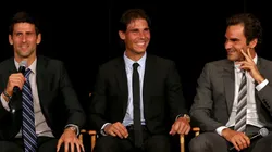 Novak Djokovic, Rafael Nadal y Roger Federer.