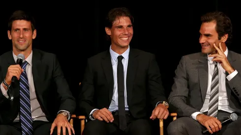Novak Djokovic, Rafael Nadal y Roger Federer.