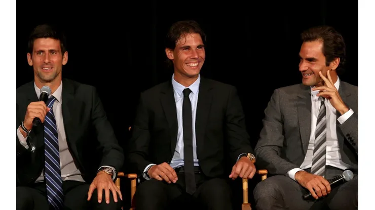 Novak Djokovic, Rafael Nadal y Roger Federer.