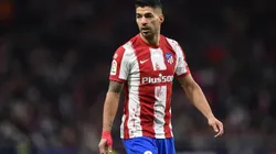 Suárez en acción con Atlético.