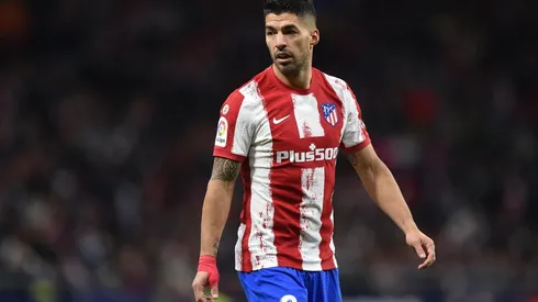 Suárez en acción con Atlético.