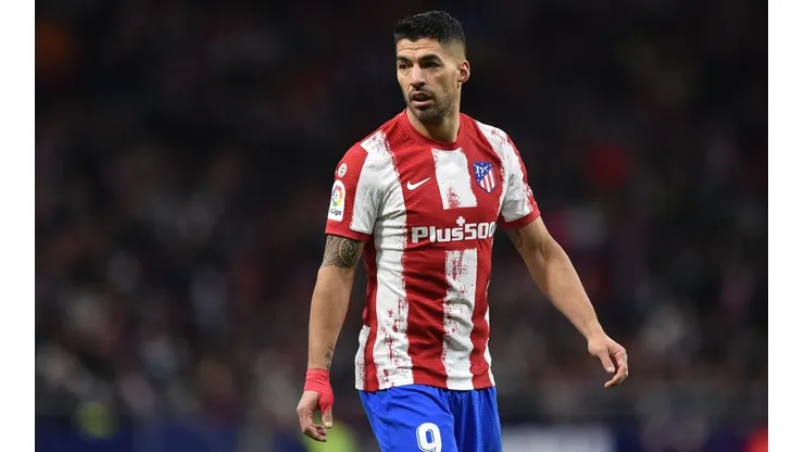Suárez en acción con Atlético.