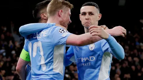 Foden y De Bruyne, su abrazo tras el único gol del partido.