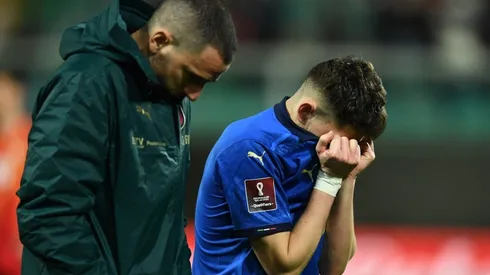 Selección italiana tras la derrota ante Macedonia del Norte.