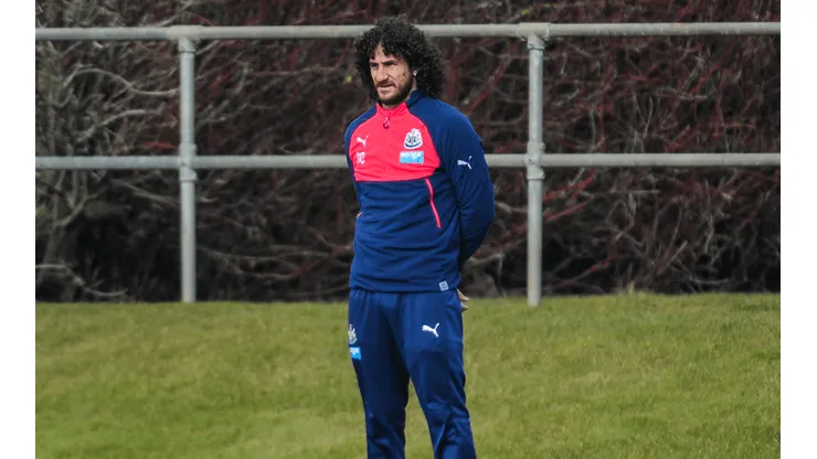 Coloccini en su época de jugador de Newcastle.