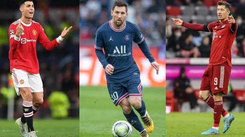Cristiano Ronaldo, Lionel Messi y Robert Lewandowski.
