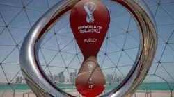 Escultura del Mundial Qatar 2022.