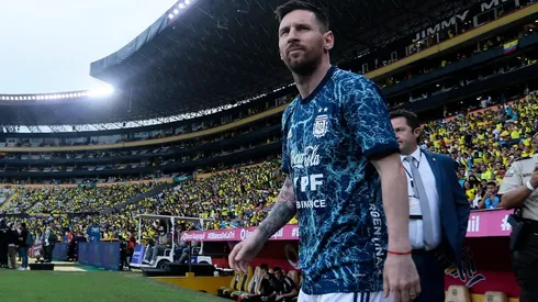 Lionel Messi en el Estadio Monumental Banco Pichincha.