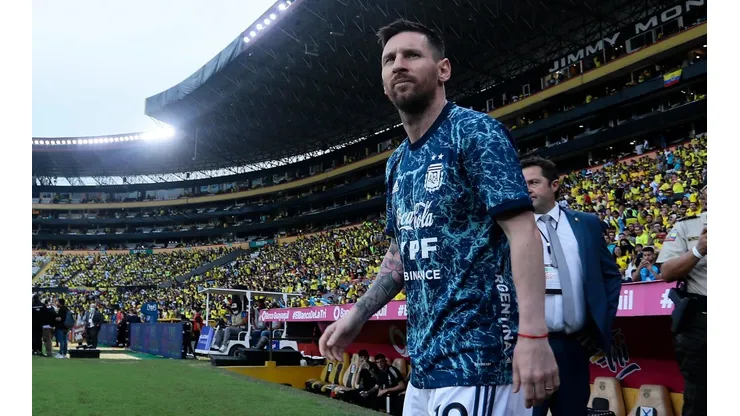 Lionel Messi en el Estadio Monumental Banco Pichincha.