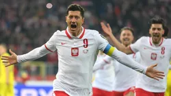Robert Lewandowski, autor del primer gol de Polonia.