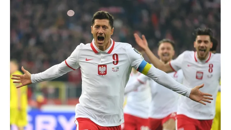 Robert Lewandowski, autor del primer gol de Polonia.
