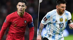 Ronaldo y Messi en acción.