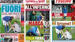 Las portadas de los medios tras la eliminación de Italia.