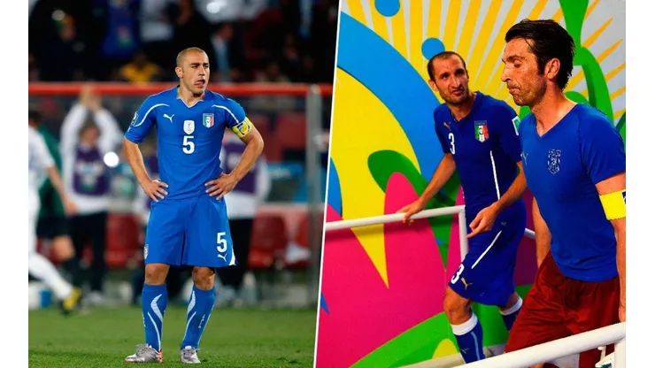 Fabio Cannavaro, Giorgio Chiellini y Gianluigi Buffon.