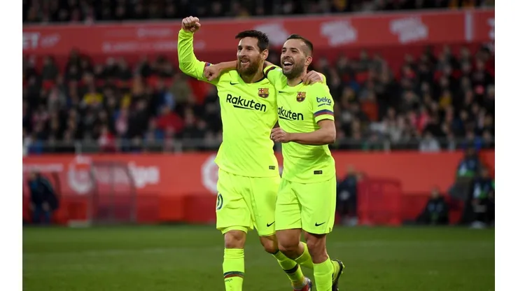 Messi y Jordi Alba como compañeros en 2019.