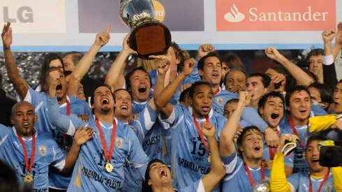 Uruguay celebrando el título de la Copa América.