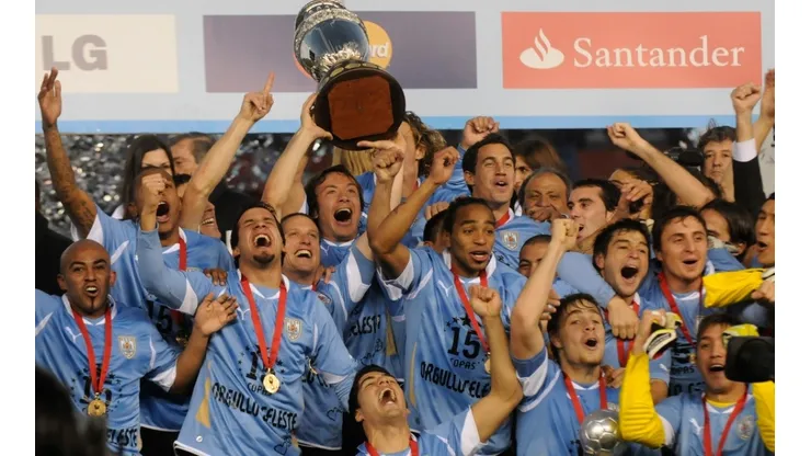 Uruguay celebrando el título de la Copa América.