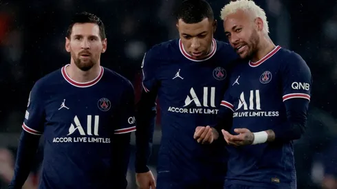 Lionel Messi, Kylian Mbappé y Neymar.