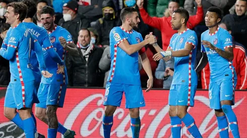 Festejo de gol de Atlético de Madrid.
